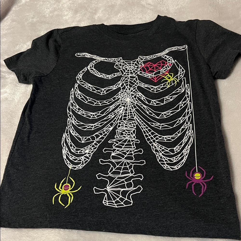 Cat & Jack Black Skeleton Web Tee